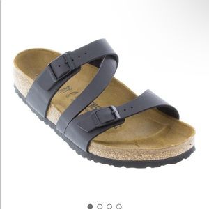EUC Birkenstock Salina Black Birko-Flor size 41 10-10.5